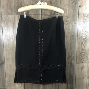 𝅺magaschoni beaded pencil skirt Sz 8
